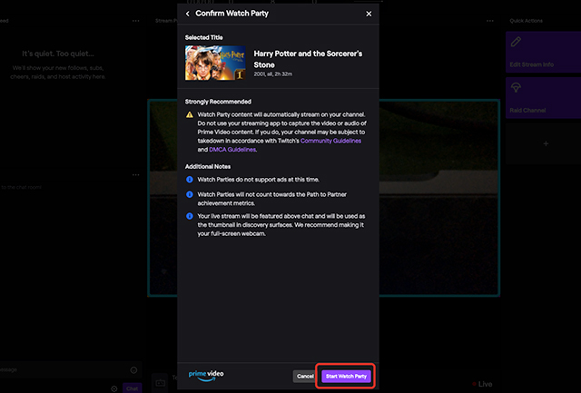 Twitch Now Allows Anyone to Host Prime Video Watch Parties, Here’s How to Use It