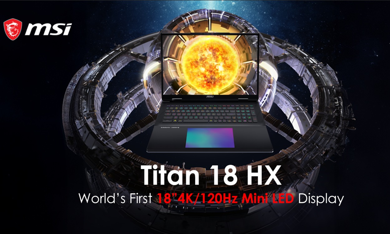 MSI Titan 18 HX Teased; World’s First 4K/120 Hz Mini-LED Laptop Display