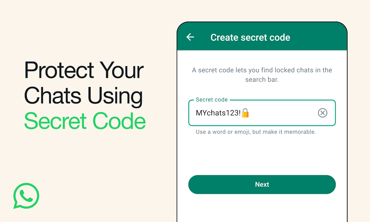 WhatsApp Adds ‘Secret Code’ to Chat Lock for Better Privacy!