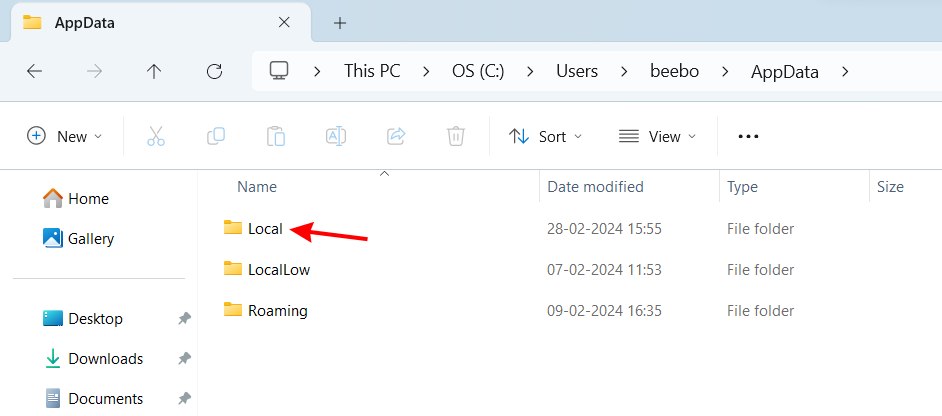 Windows Local App Folder