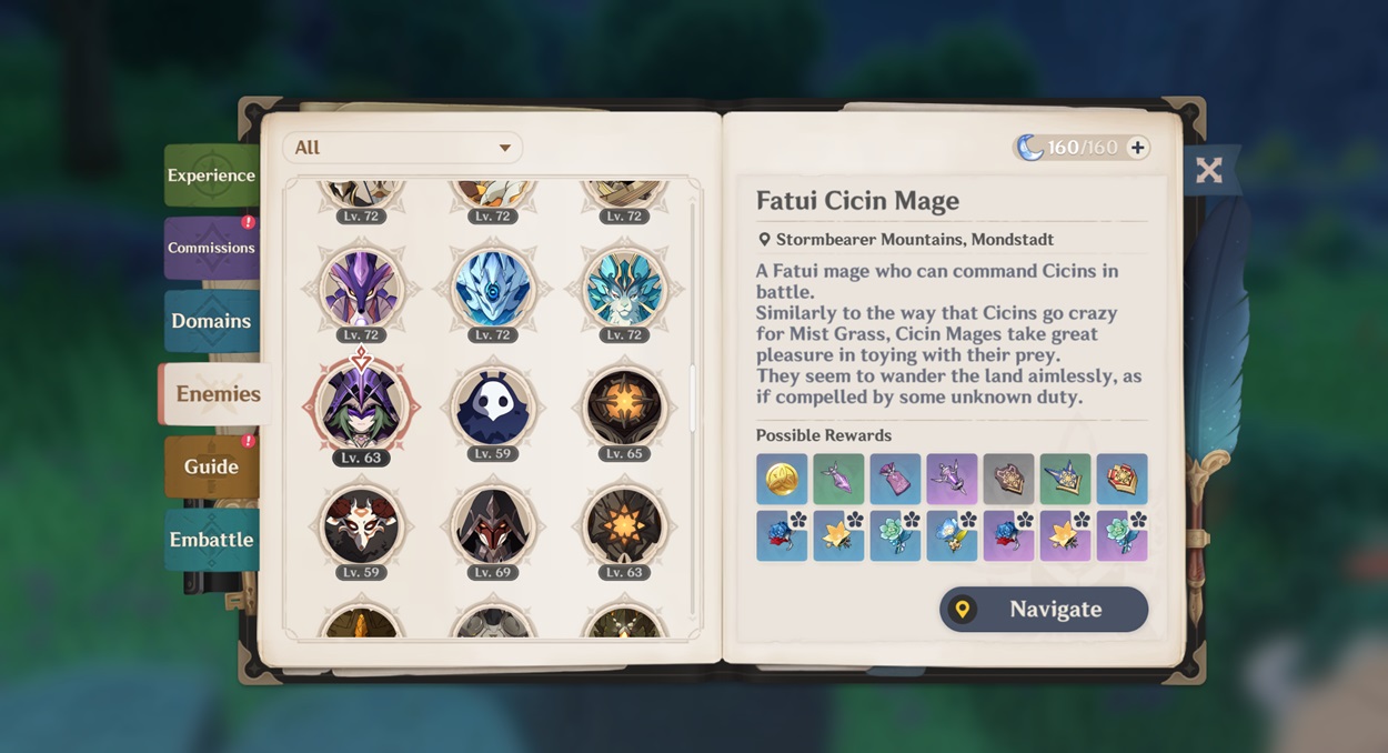 Navigate Fatui Cicin Mages